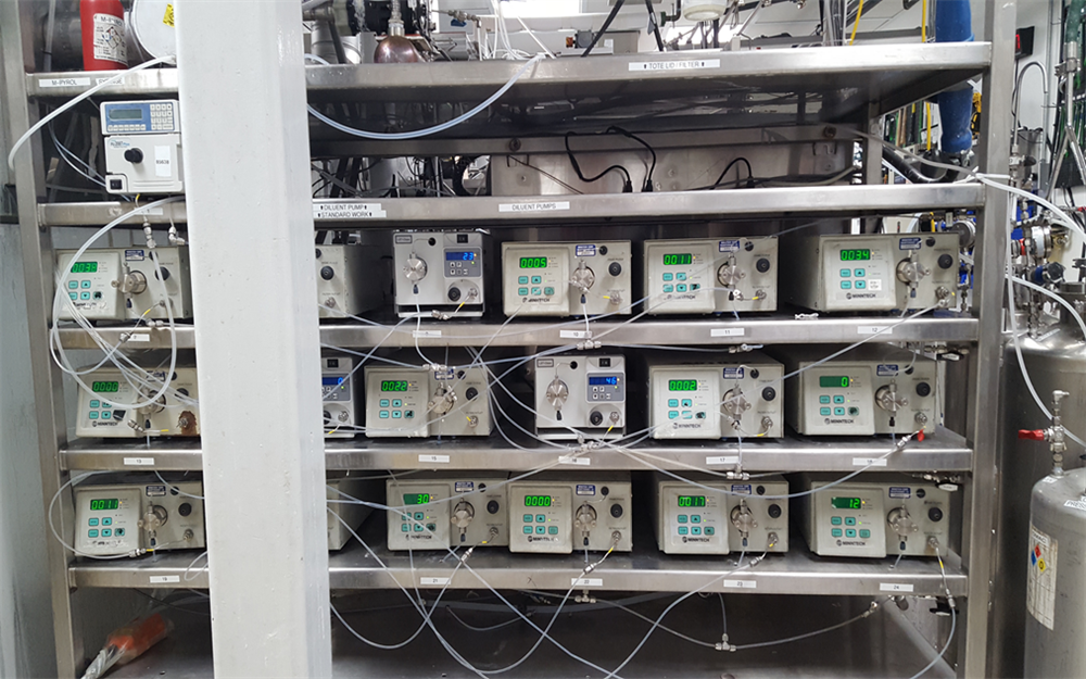 Picture of Chrom Tech HPLC pumps used in a non-chromatography application.
